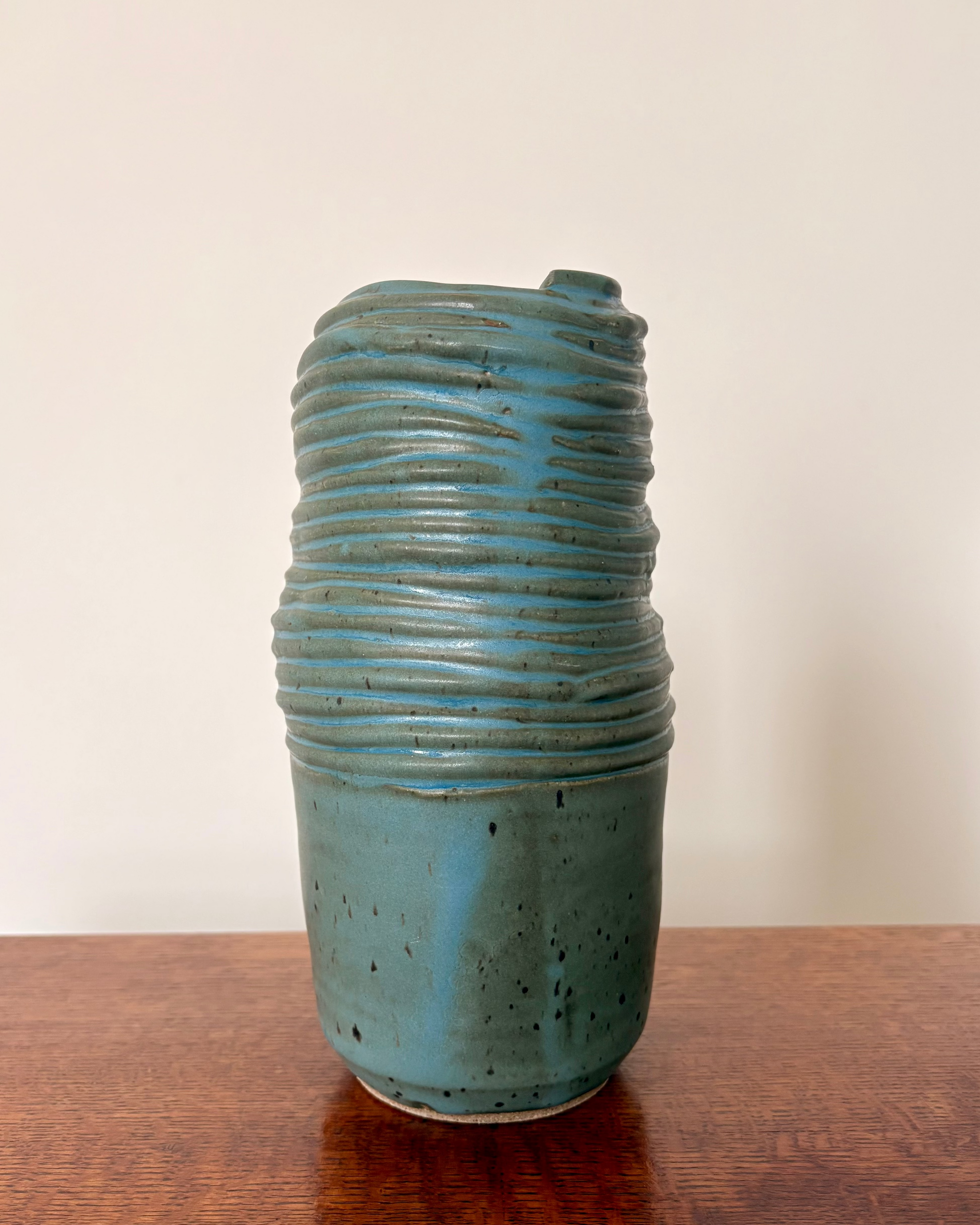 Half-and-Half Blue Vase