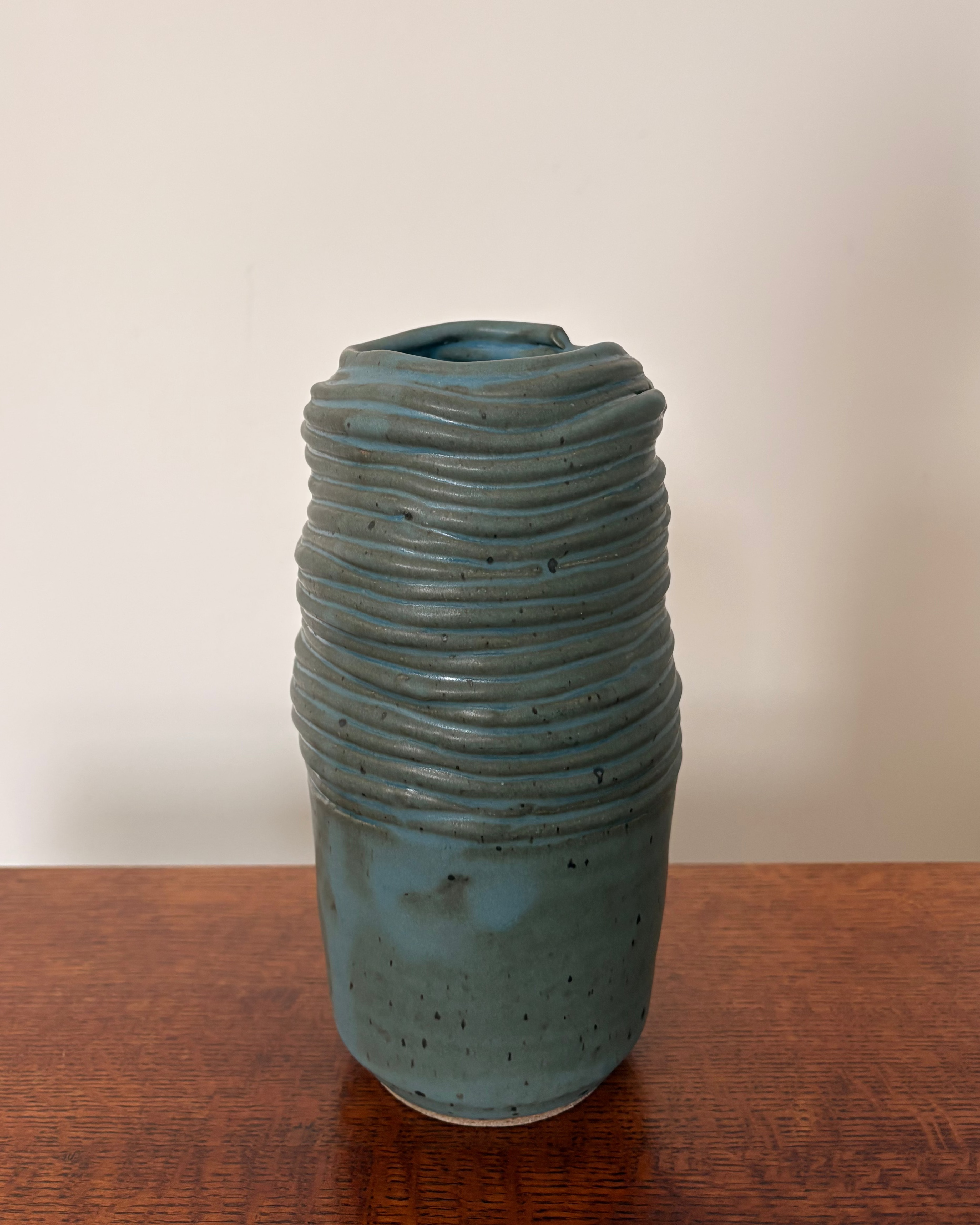 Half-and-Half Blue Vase